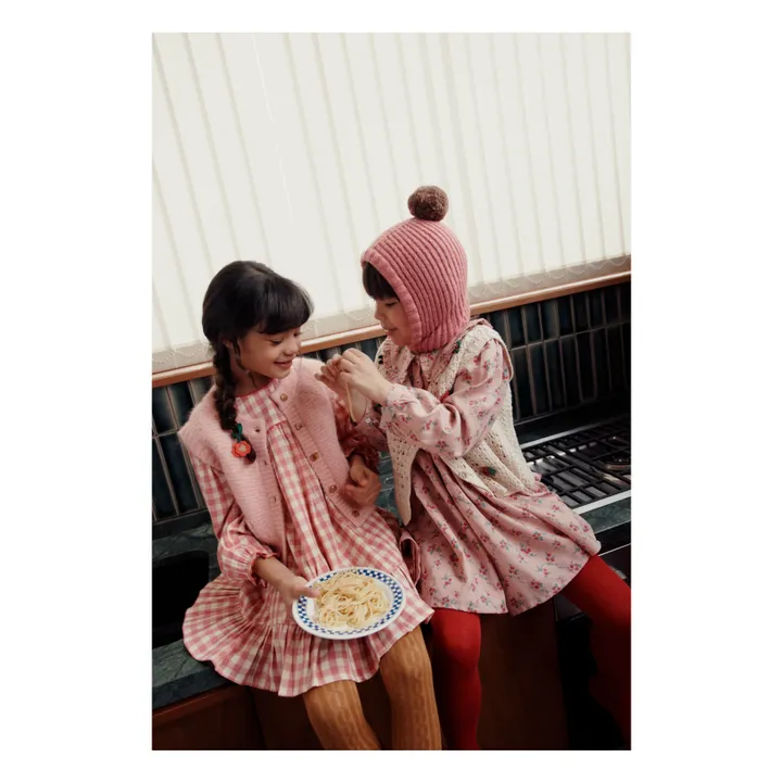 Robe Volants Vichy | Rose- Image produit n°7