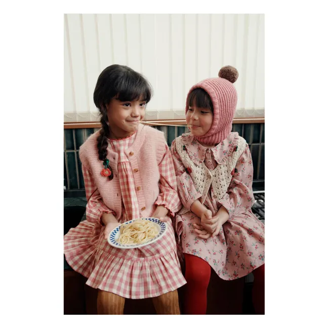 Floral Claudine collar dress | Pink
