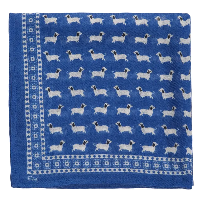 Foulard Dog Laine | Bleu