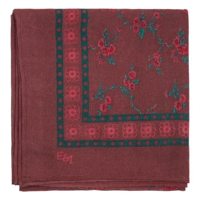 Foulard Aster Laine | Rouge foncé