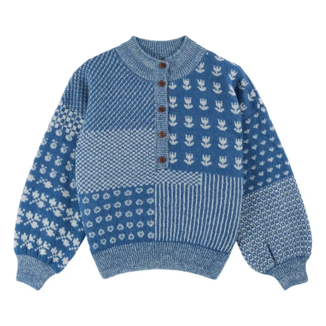 Jersey Camille Patchwork | Azul