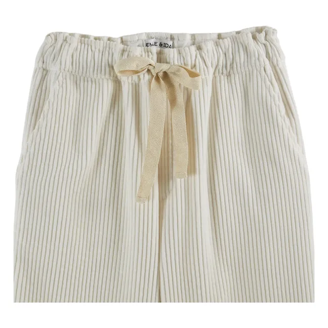 Pantalon Clark Velours Côtelé | Ecru