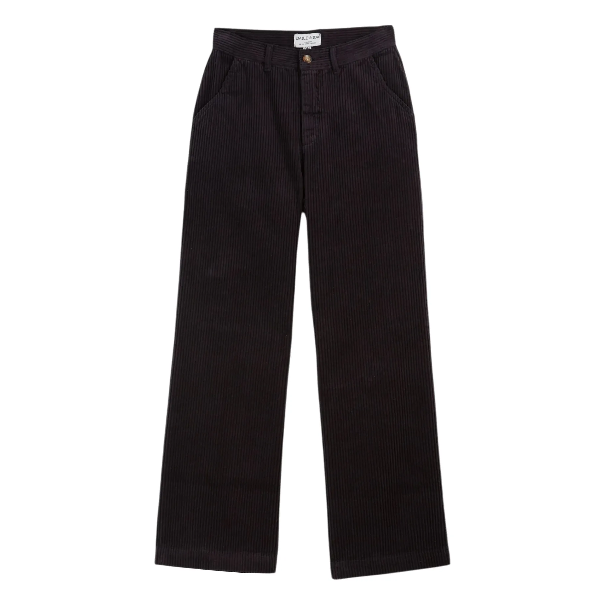 Emile Et Ida Black Canelle Velvet Pants