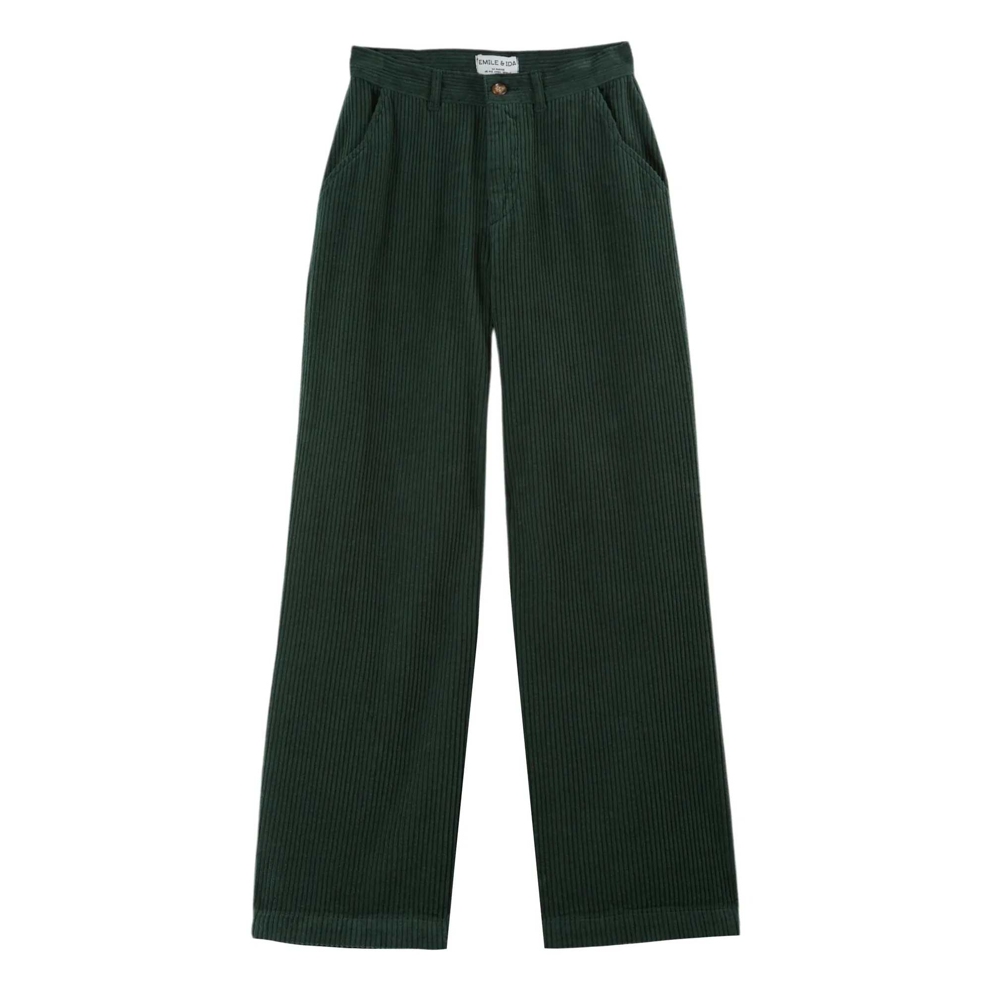 Emile Et Ida Dark Green Canelle Velvet Pants