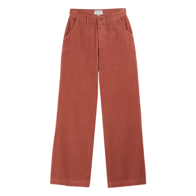 Pantalon Canelle Velours | Brique