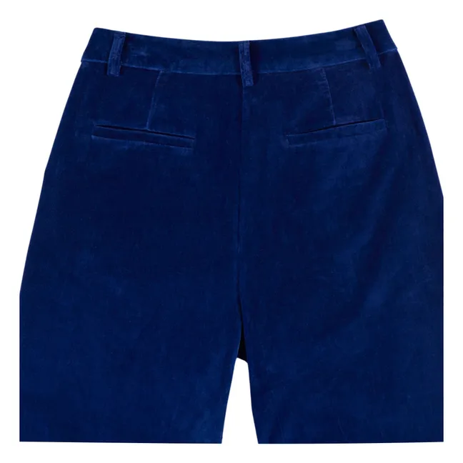 Pantalon Caroub Velours | Bleu roi