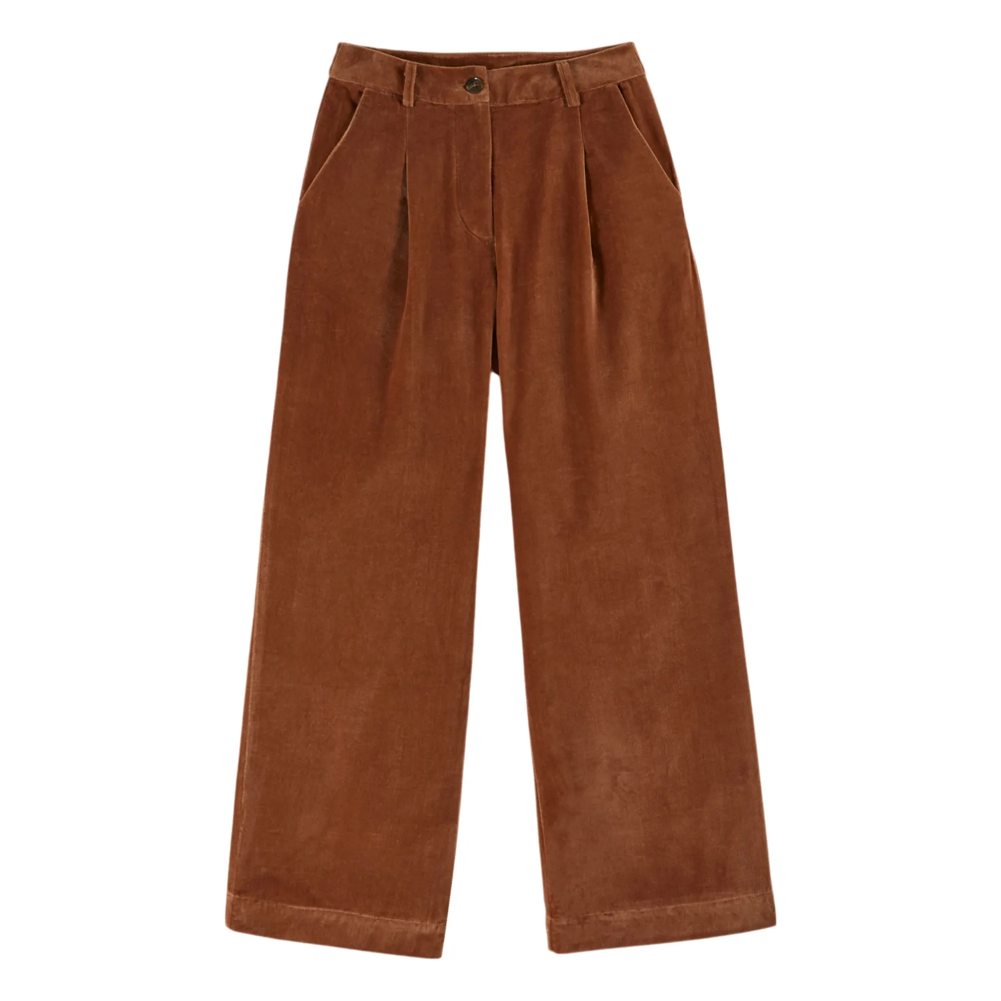 Emile Et Ida Camel Caroub Velvet Pants