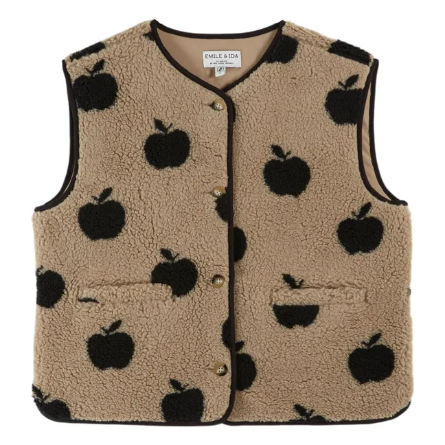 Veste Sans Manches Cassis Pomme | Beige