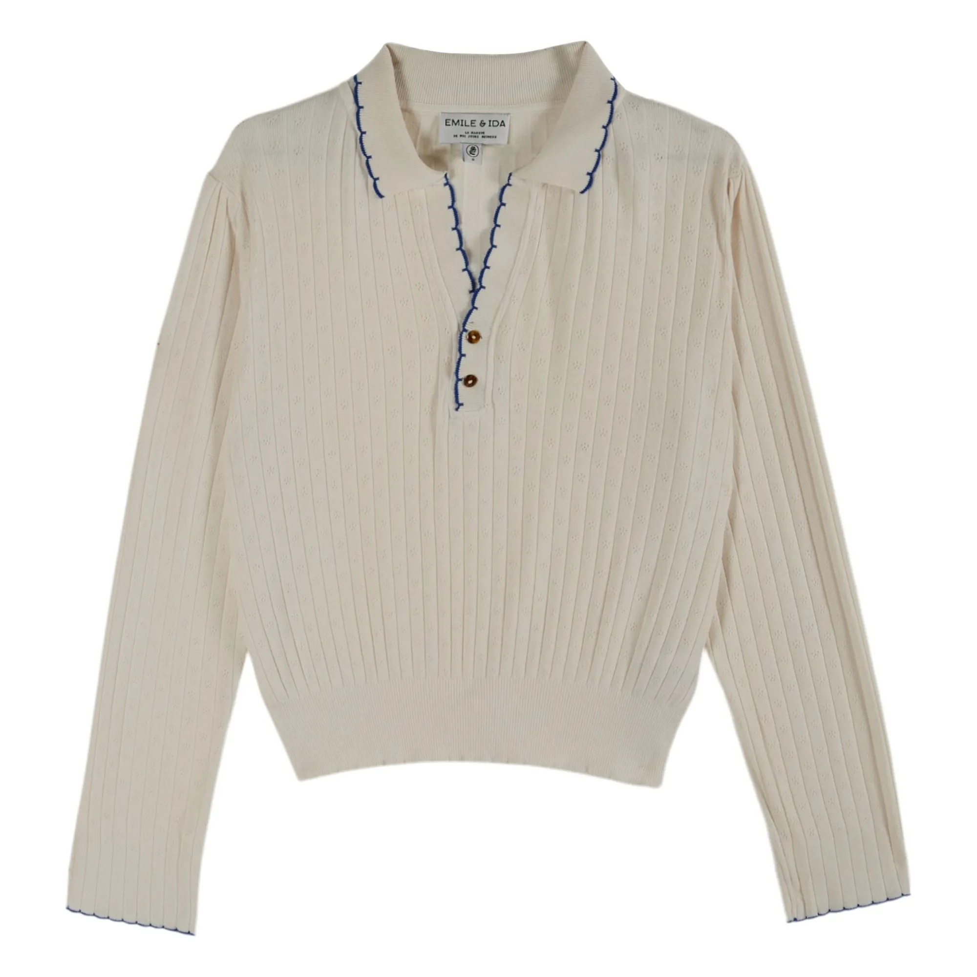 Emile Et Ida Cream Cyrano Polo Sweater