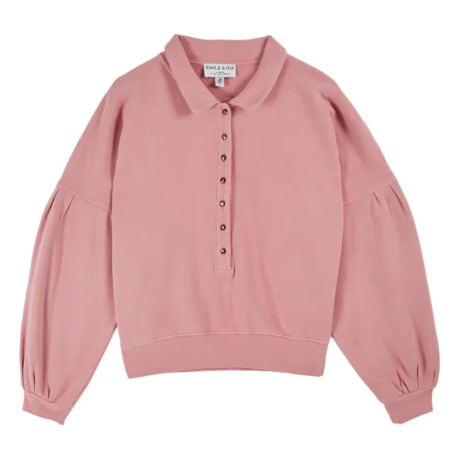 Sweat Polo Cannie Coton Bio | Rose