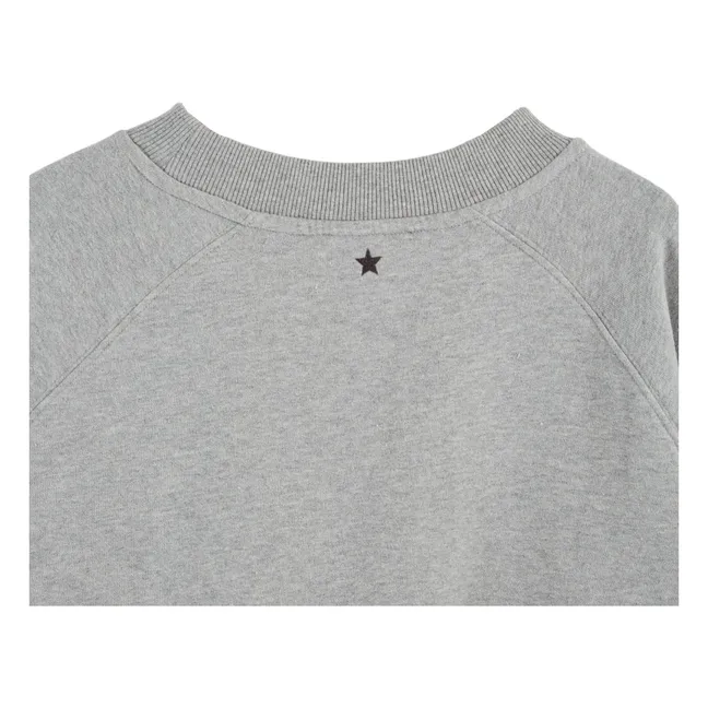 Sweat Carl Sigle Coton Bio | Gris chiné