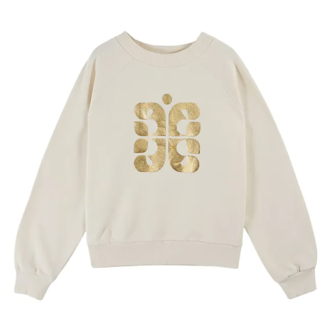 Sweat Carl Sigle Coton Bio | Crème