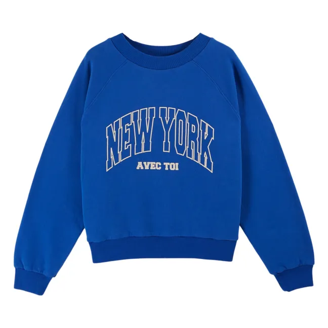 Sweat Cool New York Coton Bio | Bleu roi
