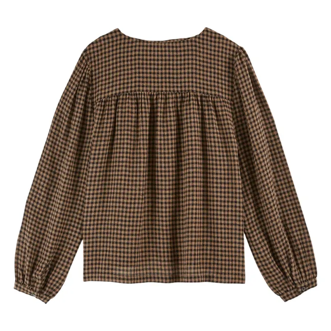 Blouse Constance Vichy | Marron
