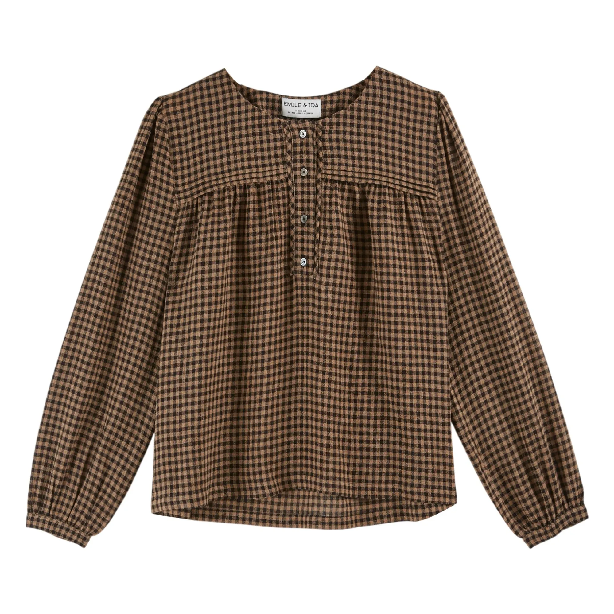 Emile Et Ida Brown Constance Vichy Blouse