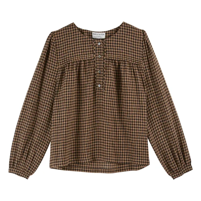 Blouse Constance Vichy | Marron