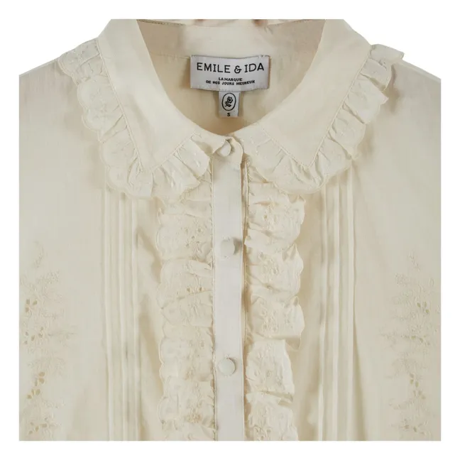 Blouse Charline Brodée | Crème