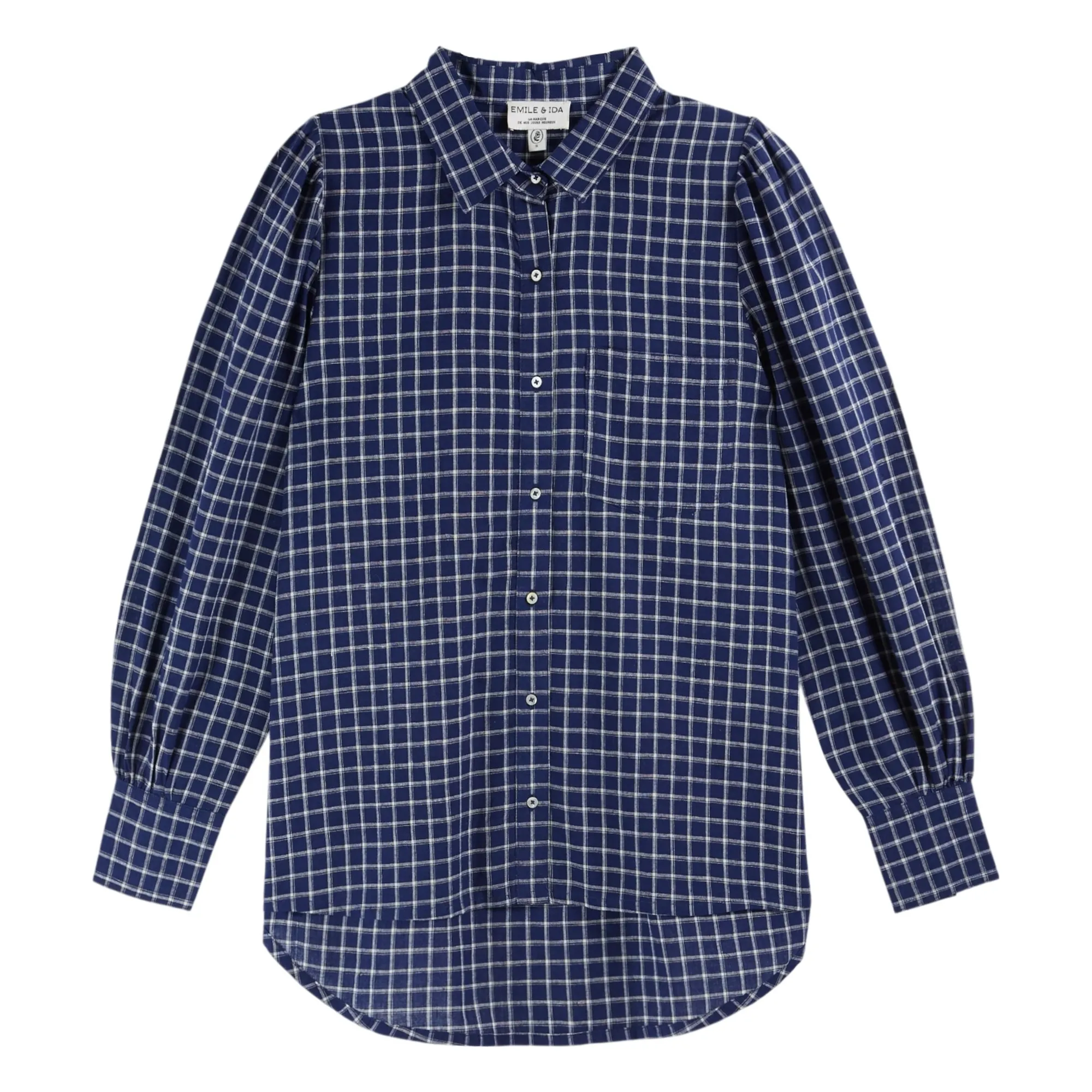 Emile Et Ida Men's Blue Clarance Gramercy Carreaux Shirt