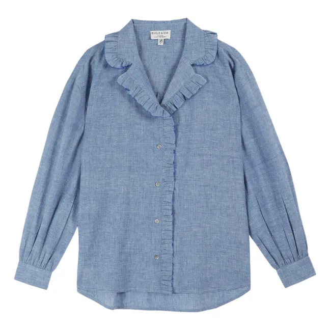 Blouse Célia Chambray | Bleu