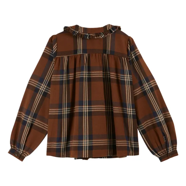 Blouse Caro Carreaux  | Marron