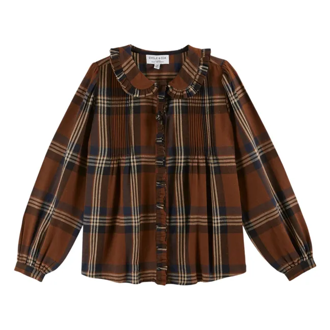 Blouse Caro Carreaux  | Marron