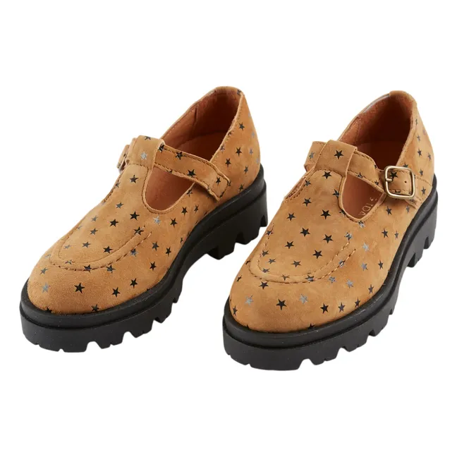Moccasins Etoiles Cuir | Camel