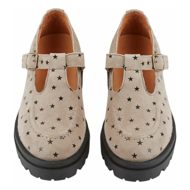 Mocassins Etoiles Cuir | Gris