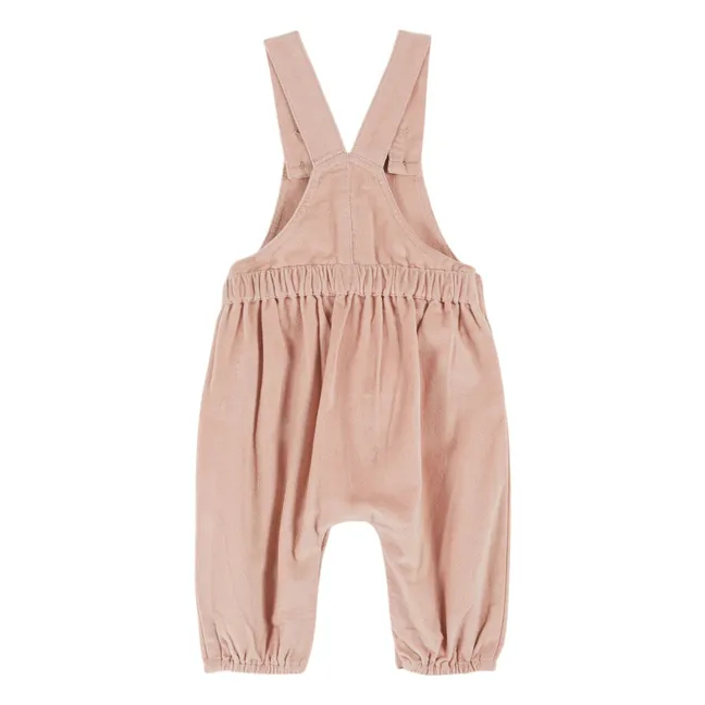 Salopette Velours | Rose pâle