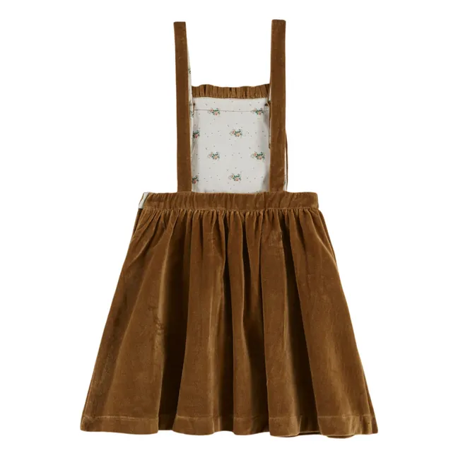 Robe Tablier Velours | Bronze