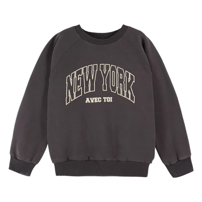 Sweat New York Coton Bio | Gris anthracite