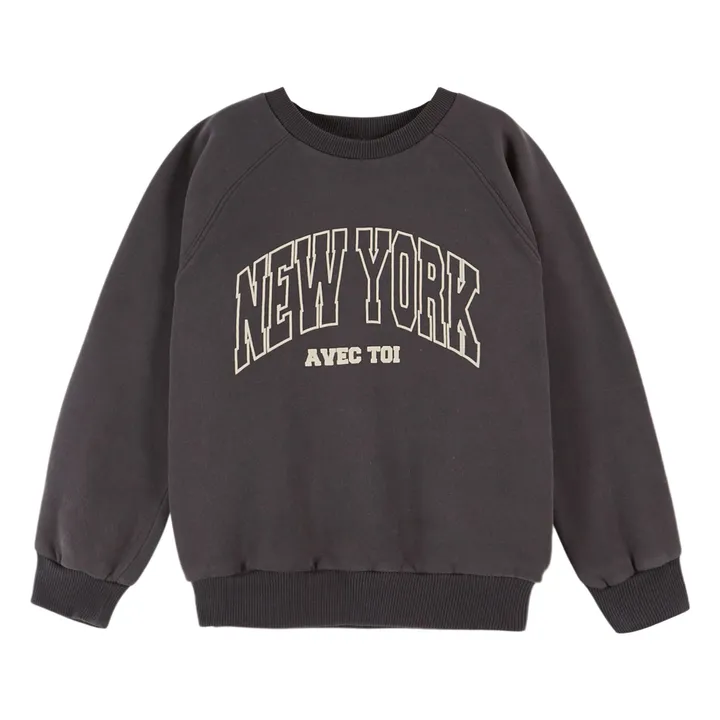 Sweat New York Algodón orgánico | Gris Antracita- Imagen del producto n°0