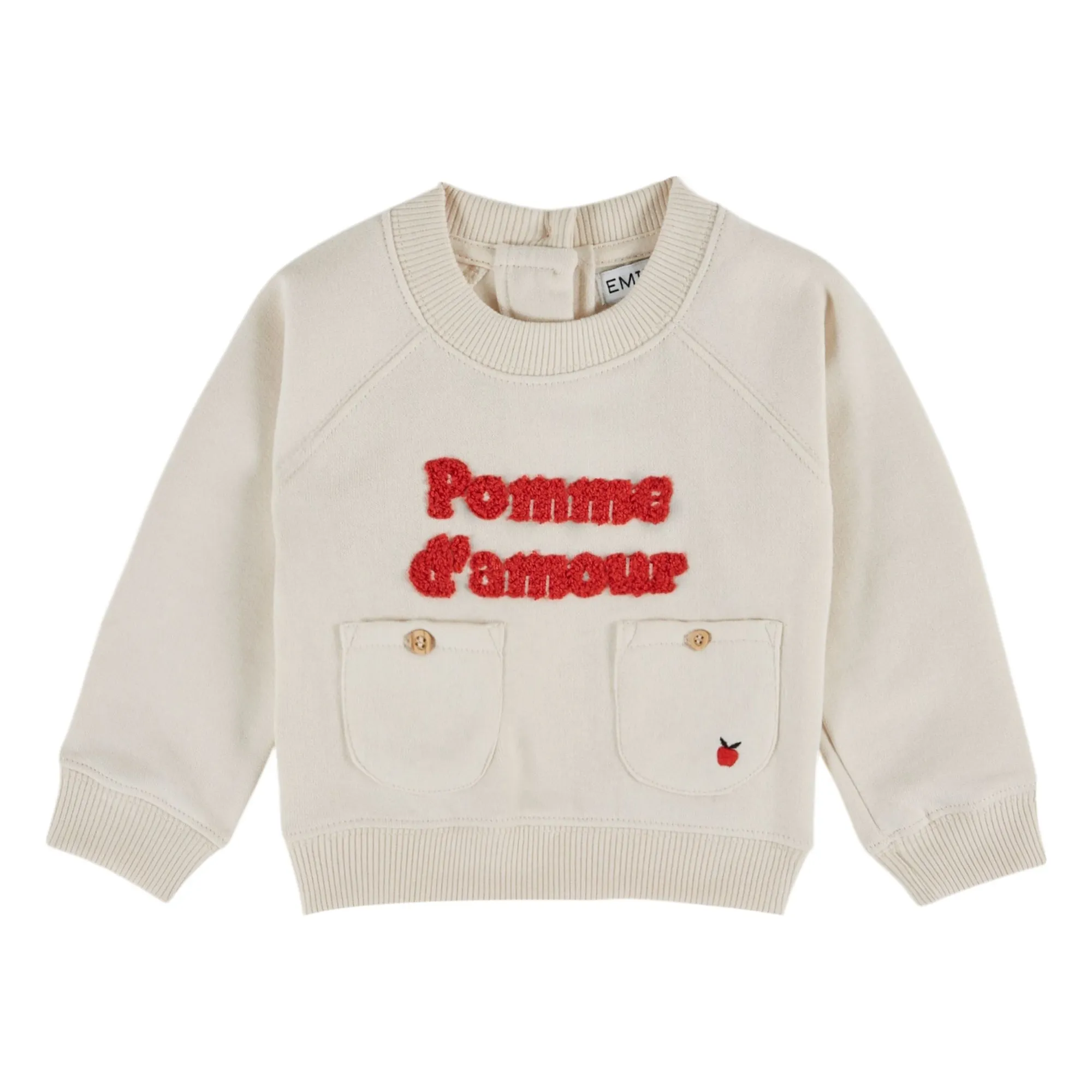 Emile Et Ida Cream Pomme D'amour Sweatshirt Organic Cotton