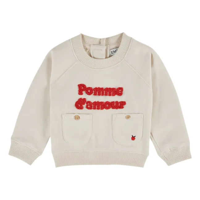 Sudadera Pomme d'Amour Algodón orgánico | Crema