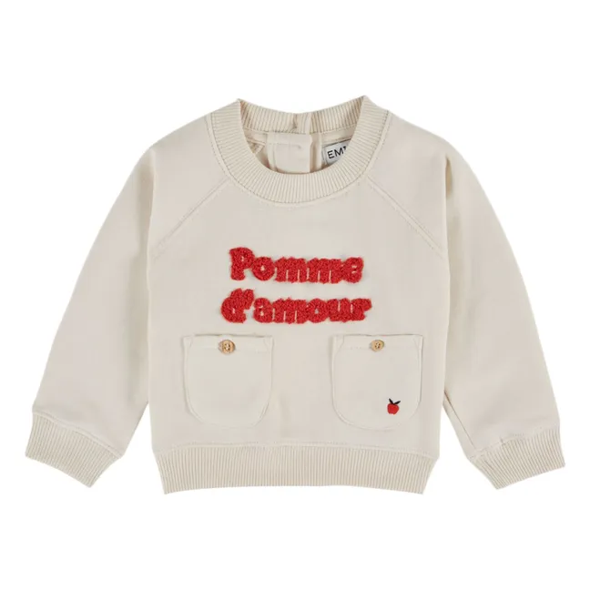 Sweat Pomme d'Amour Coton Bio | Crème