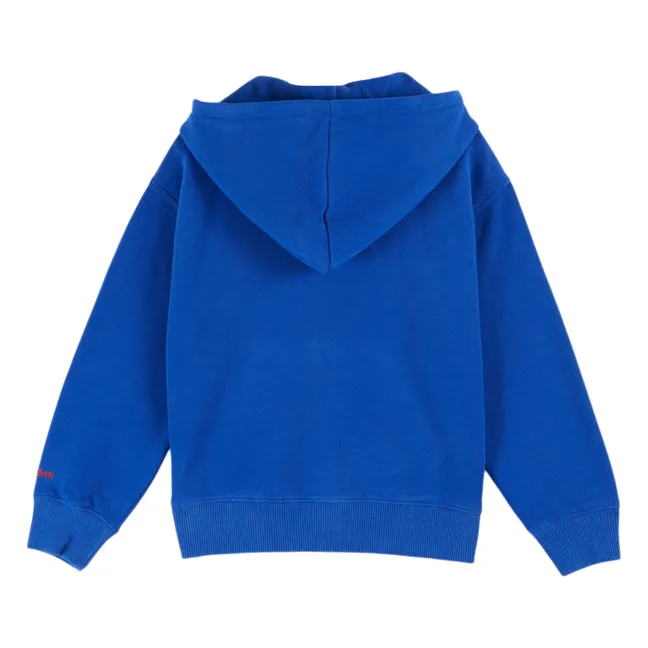 Sweat Bonjour Coton Bio | Bleu roi