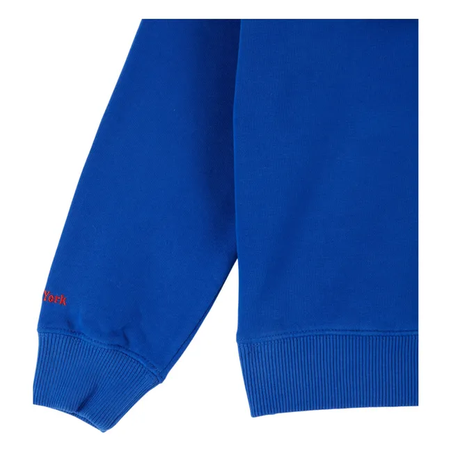 Sweat Bonjour Coton Bio | Bleu roi