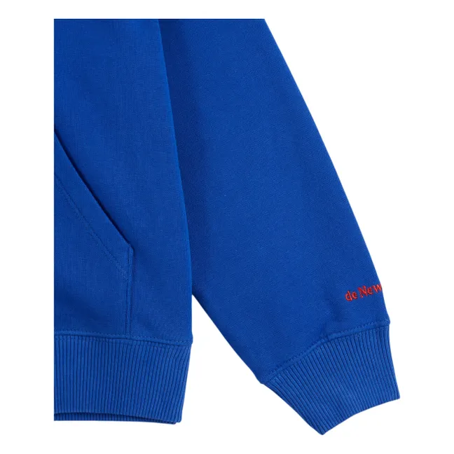 Sweat Bonjour Coton Bio | Bleu roi