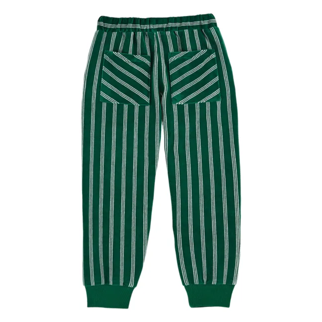 Jogger Rayé Velours | Vert