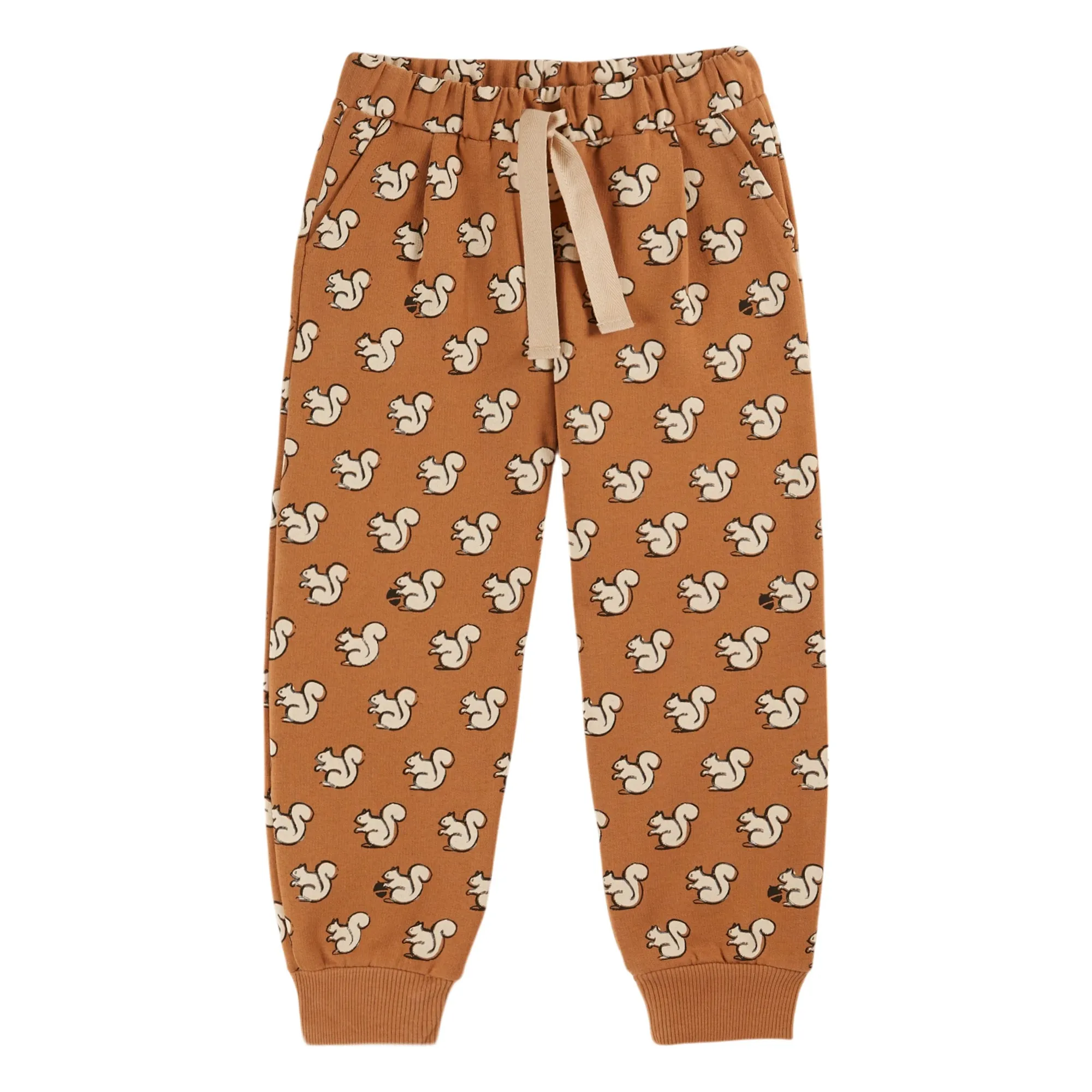 Emile Et Ida Caramel Jogger Squirrels Organic Cotton