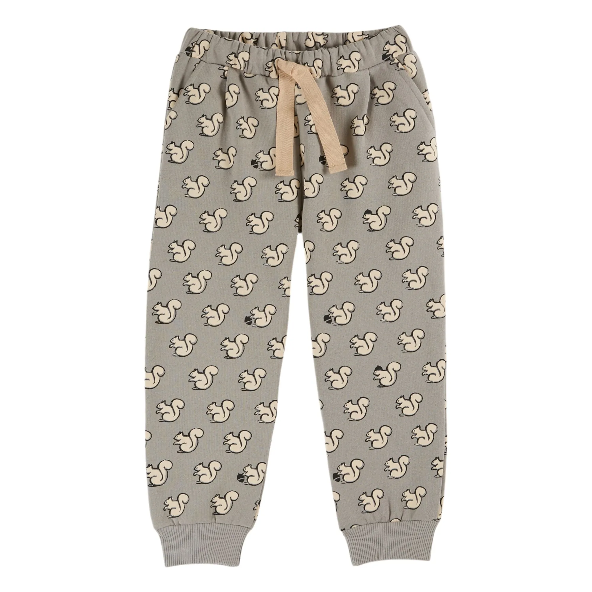 Emile Et Ida Light Grey Jogger Squirrels Organic Cotton