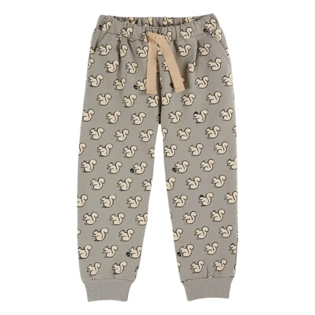 Jogger Ecureuils Coton Bio | Gris clair