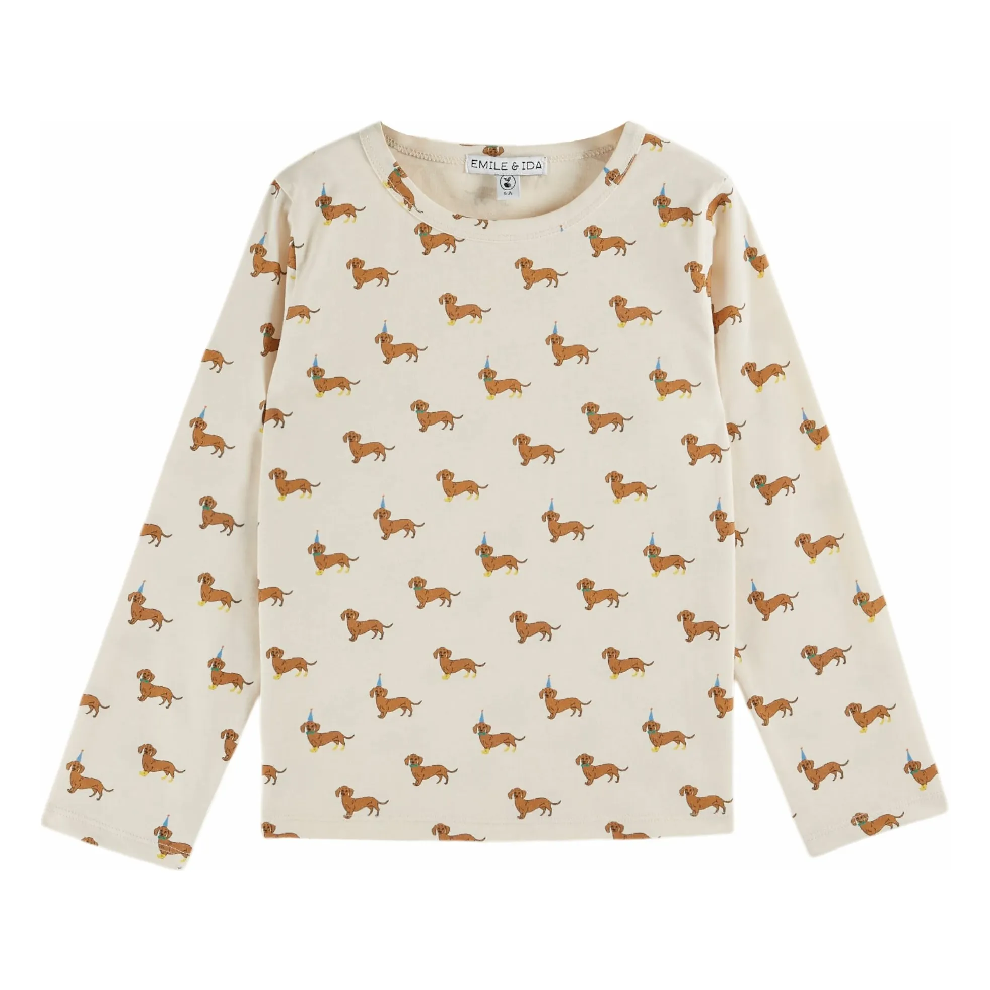 Emile Et Ida Ecru T-Shirt Dogs Organic Cotton
