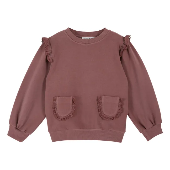 Sweat Broderie Anglaise Coton Bio | Violine