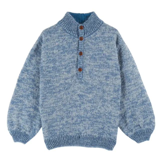 Pull Chiné Laine | Bleu