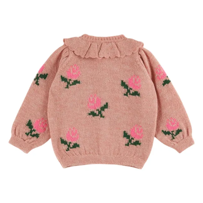 Cardigan Fleurs | Rose