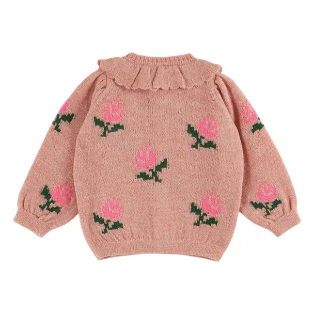 Cardigan Flowers | Pink