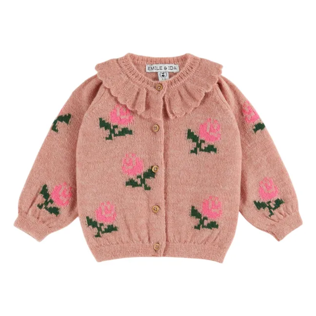 Cardigan Fleurs | Rose