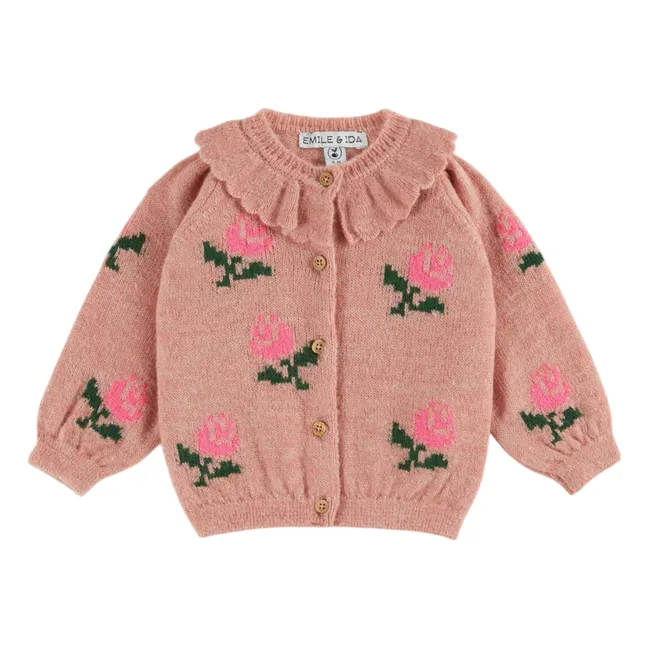 Cardigan Flowers | Pink