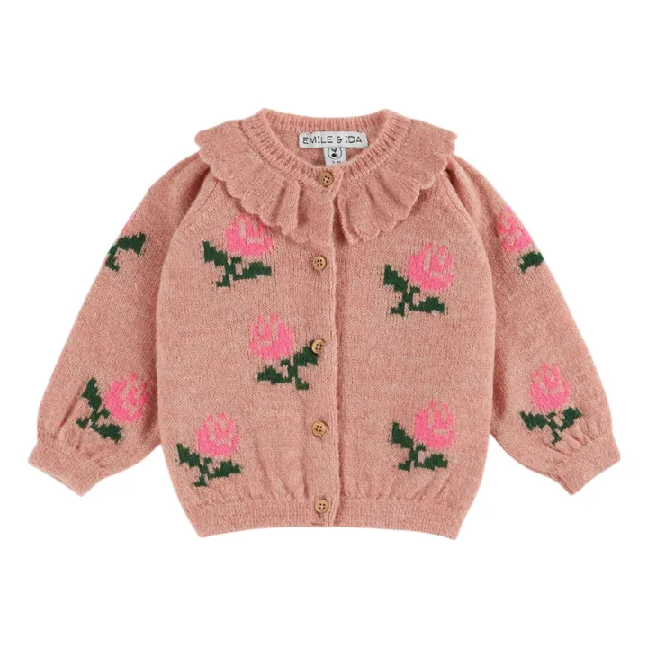 Cardigan Fleurs | Rose- Image produit n°3