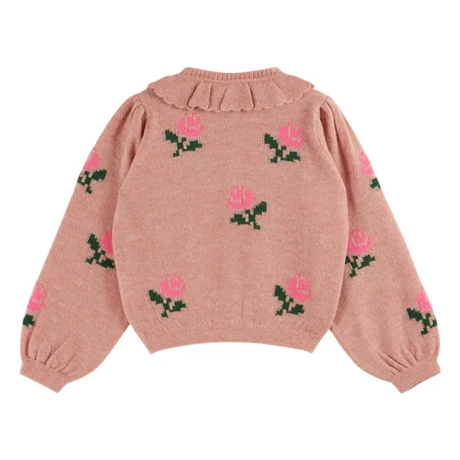 Cardigan Flowers | Pink